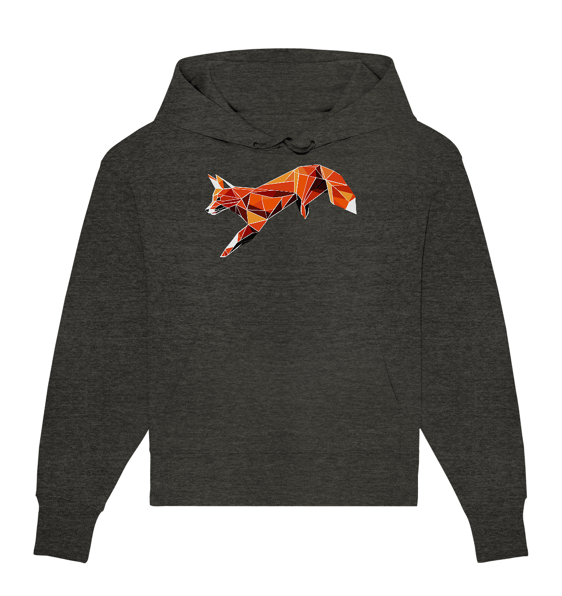 springender Fuchs - Organic Oversize Hoodie - ArtfulShenwyn