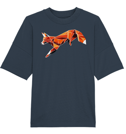 springender Fuchs - Organic Oversize Shirt - ArtfulShenwyn