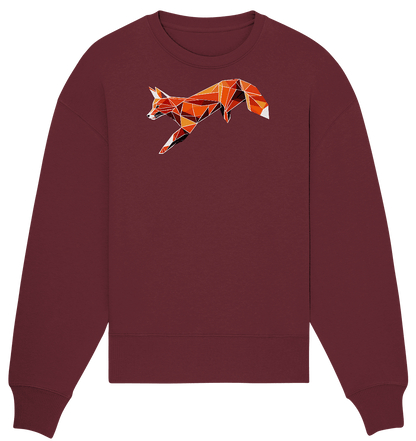 springender Fuchs - Organic Oversize Sweatshirt - ArtfulShenwyn