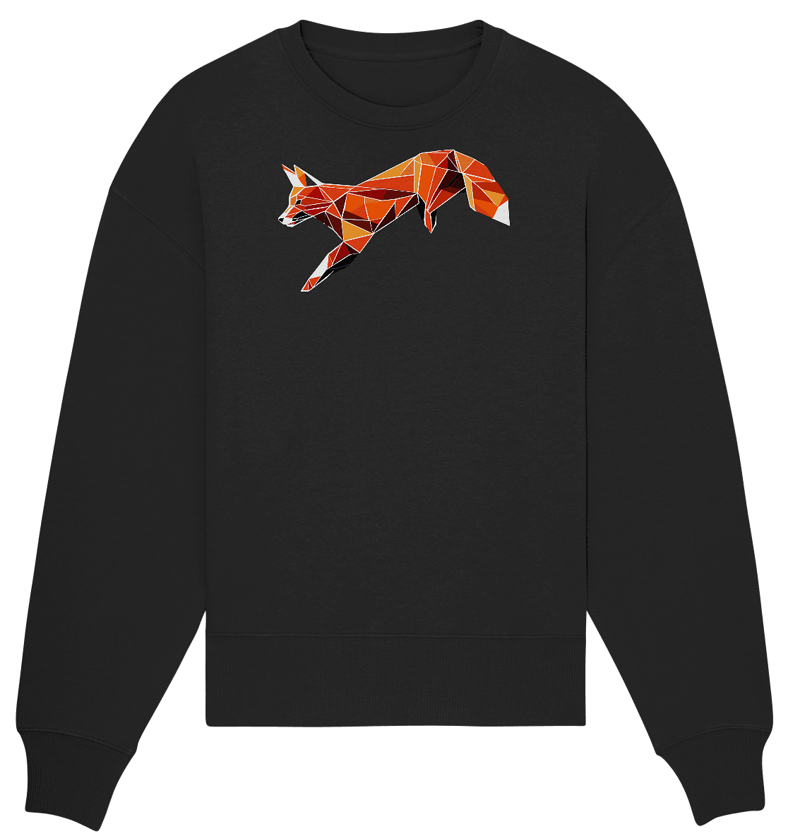 springender Fuchs - Organic Oversize Sweatshirt - ArtfulShenwyn