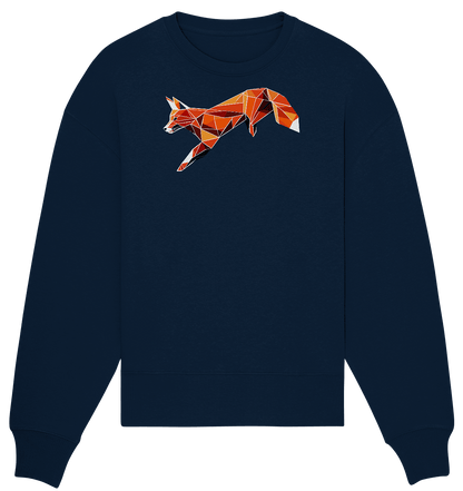 springender Fuchs - Organic Oversize Sweatshirt - ArtfulShenwyn