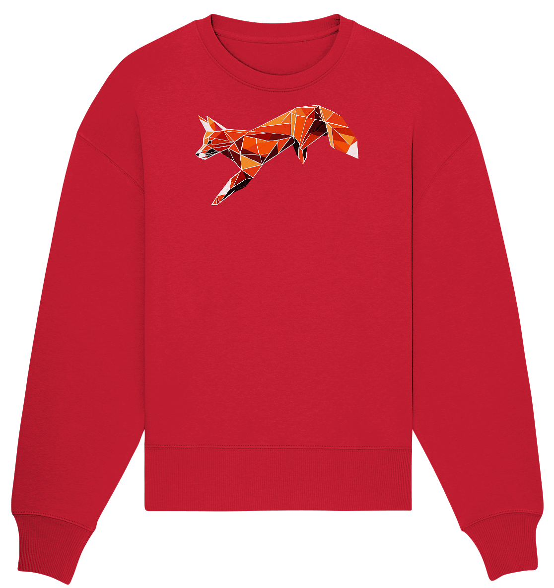 springender Fuchs - Organic Oversize Sweatshirt - ArtfulShenwyn