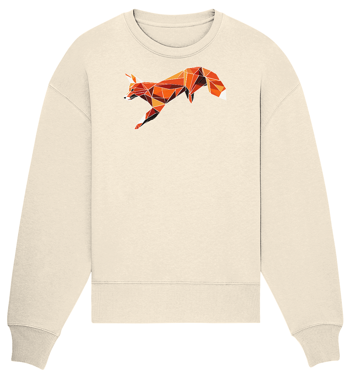 springender Fuchs - Organic Oversize Sweatshirt - ArtfulShenwyn