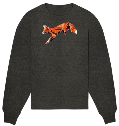 springender Fuchs - Organic Oversize Sweatshirt - ArtfulShenwyn