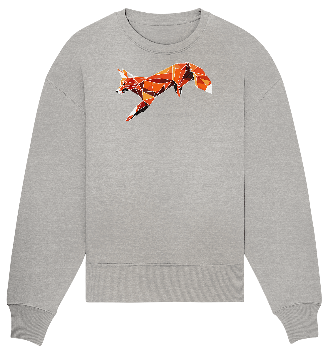 springender Fuchs - Organic Oversize Sweatshirt - ArtfulShenwyn