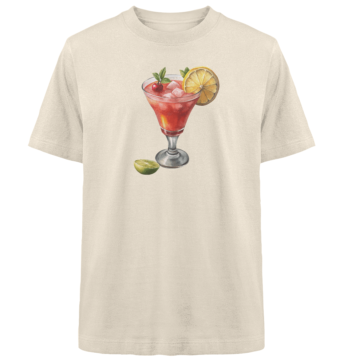 Summer Drink - Heavy Oversized Organic Shirt - ArtfulShenwyn