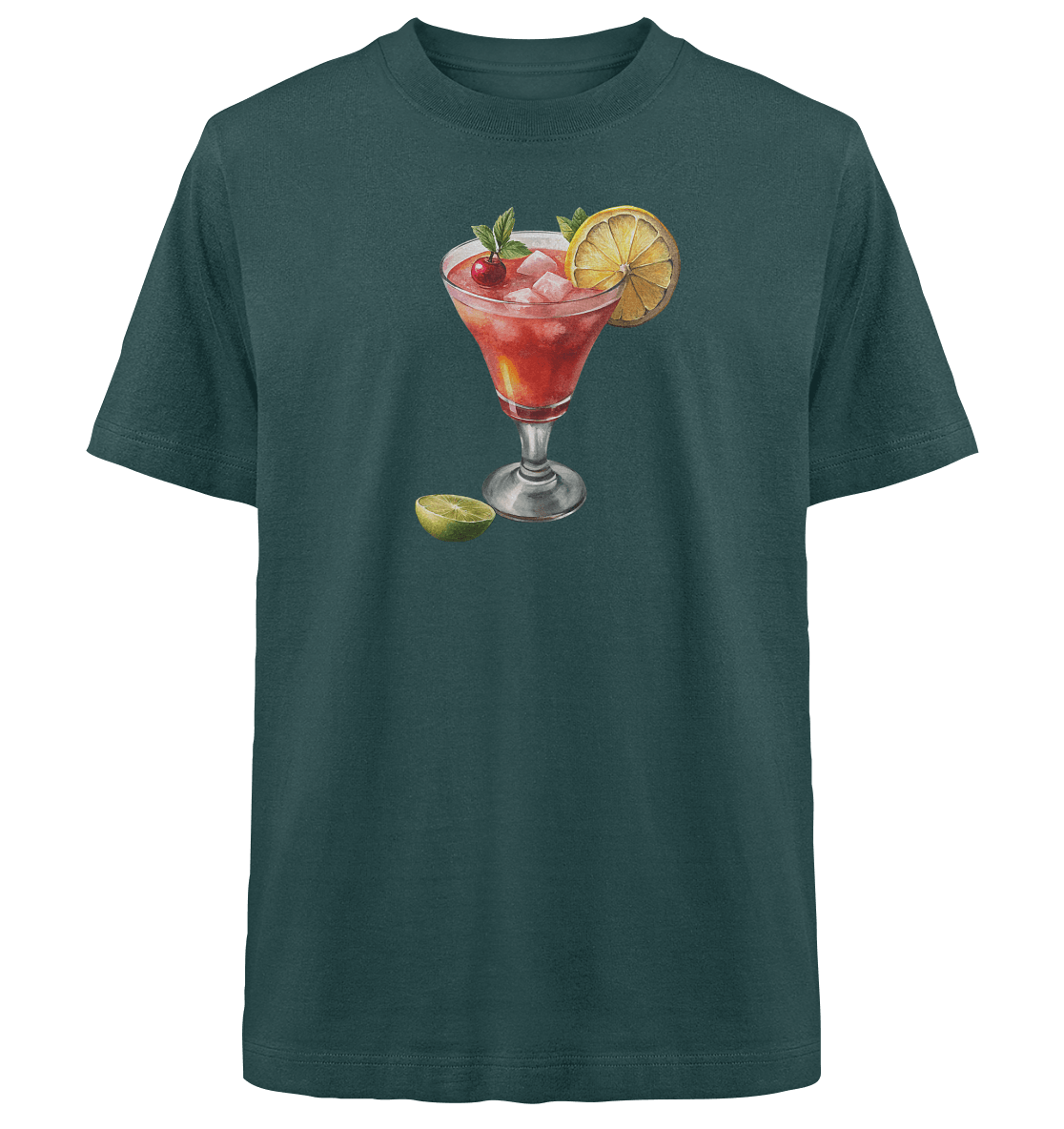 Summer Drink - Heavy Oversized Organic Shirt - ArtfulShenwyn