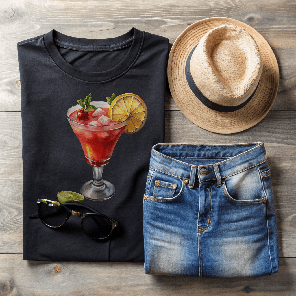 Summer Drink - Heavy Oversized Organic Shirt - ArtfulShenwyn