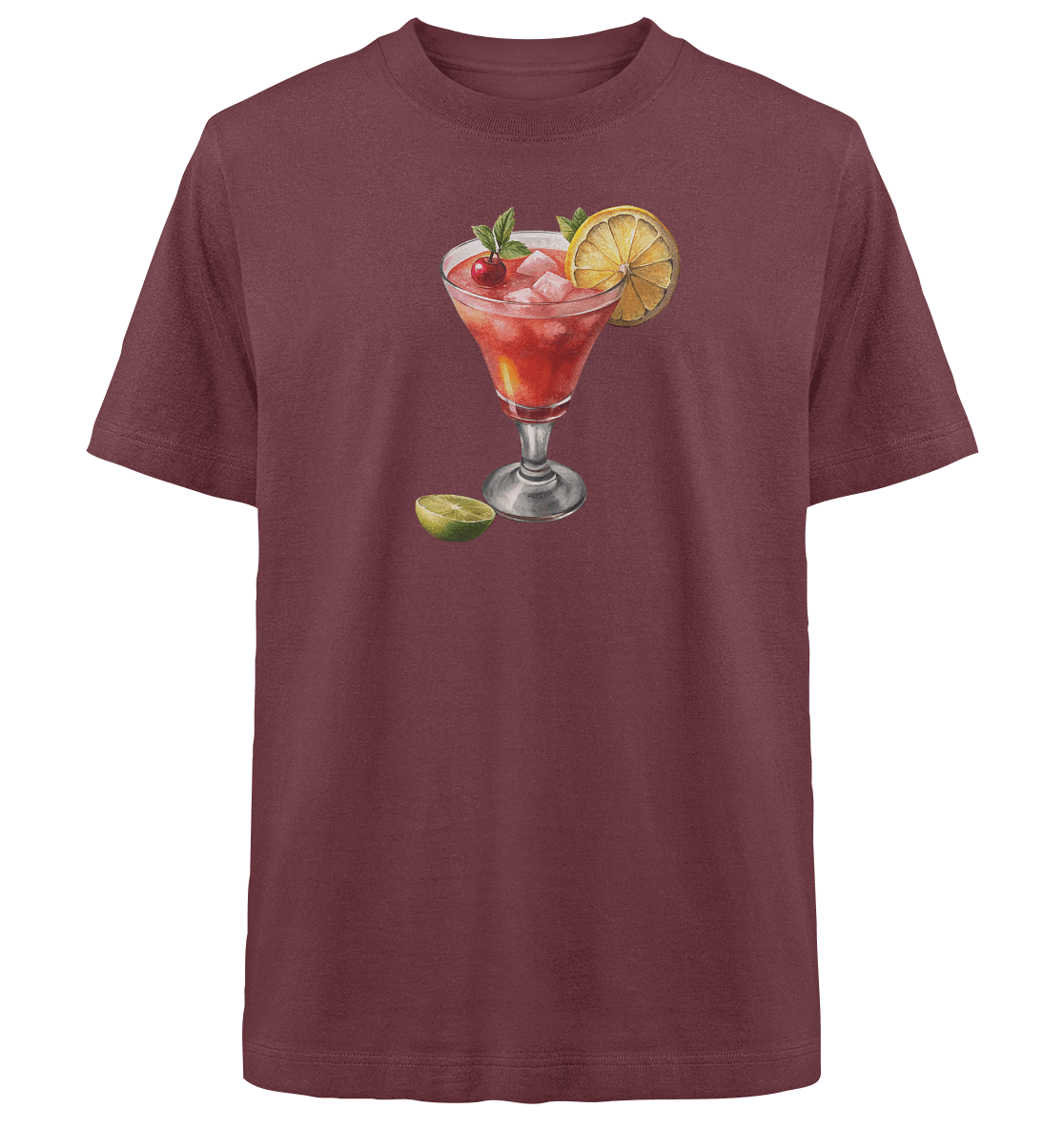 Summer Drink - Heavy Oversized Organic Shirt - ArtfulShenwyn