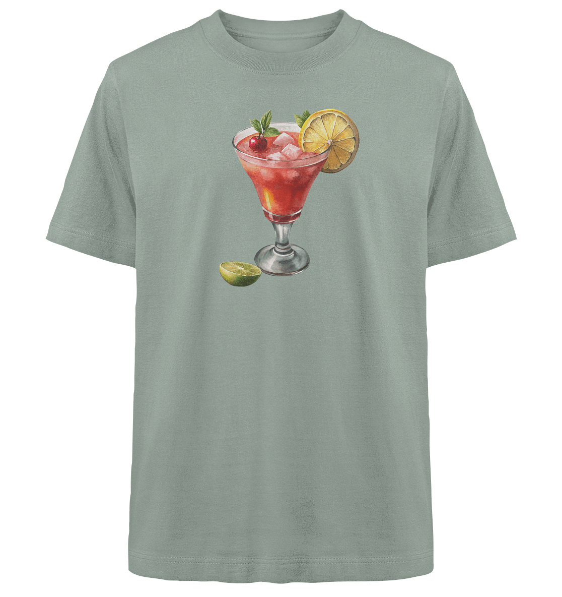 Summer Drink - Heavy Oversized Organic Shirt - ArtfulShenwyn