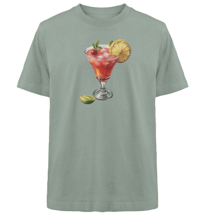 Summer Drink - Heavy Oversized Organic Shirt - ArtfulShenwyn