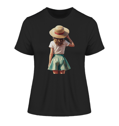 Summer Girl - Fitted Ladies Organic Shirt - ArtfulShenwyn