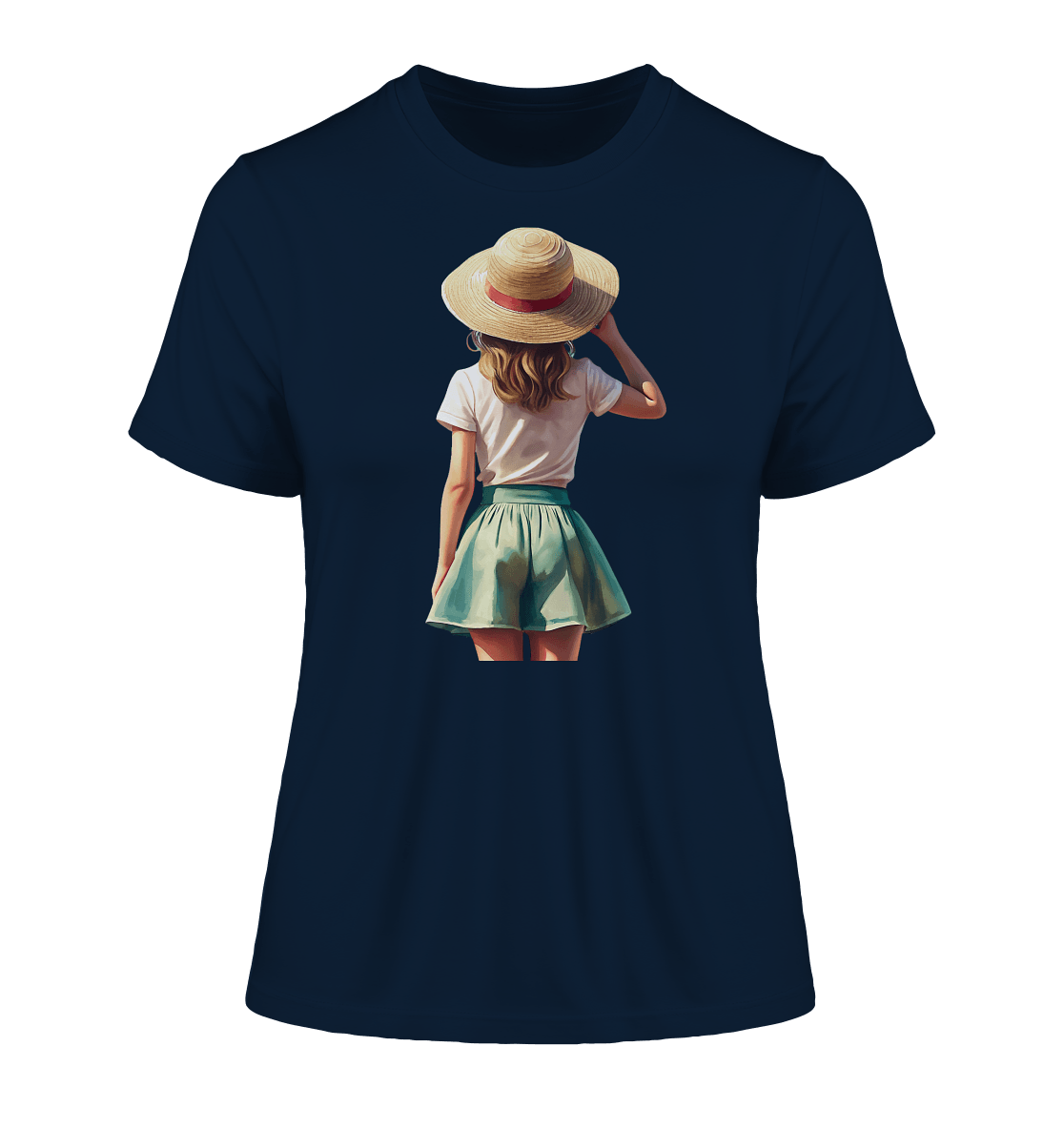 Summer Girl - Fitted Ladies Organic Shirt - ArtfulShenwyn