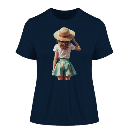 Summer Girl - Fitted Ladies Organic Shirt - ArtfulShenwyn