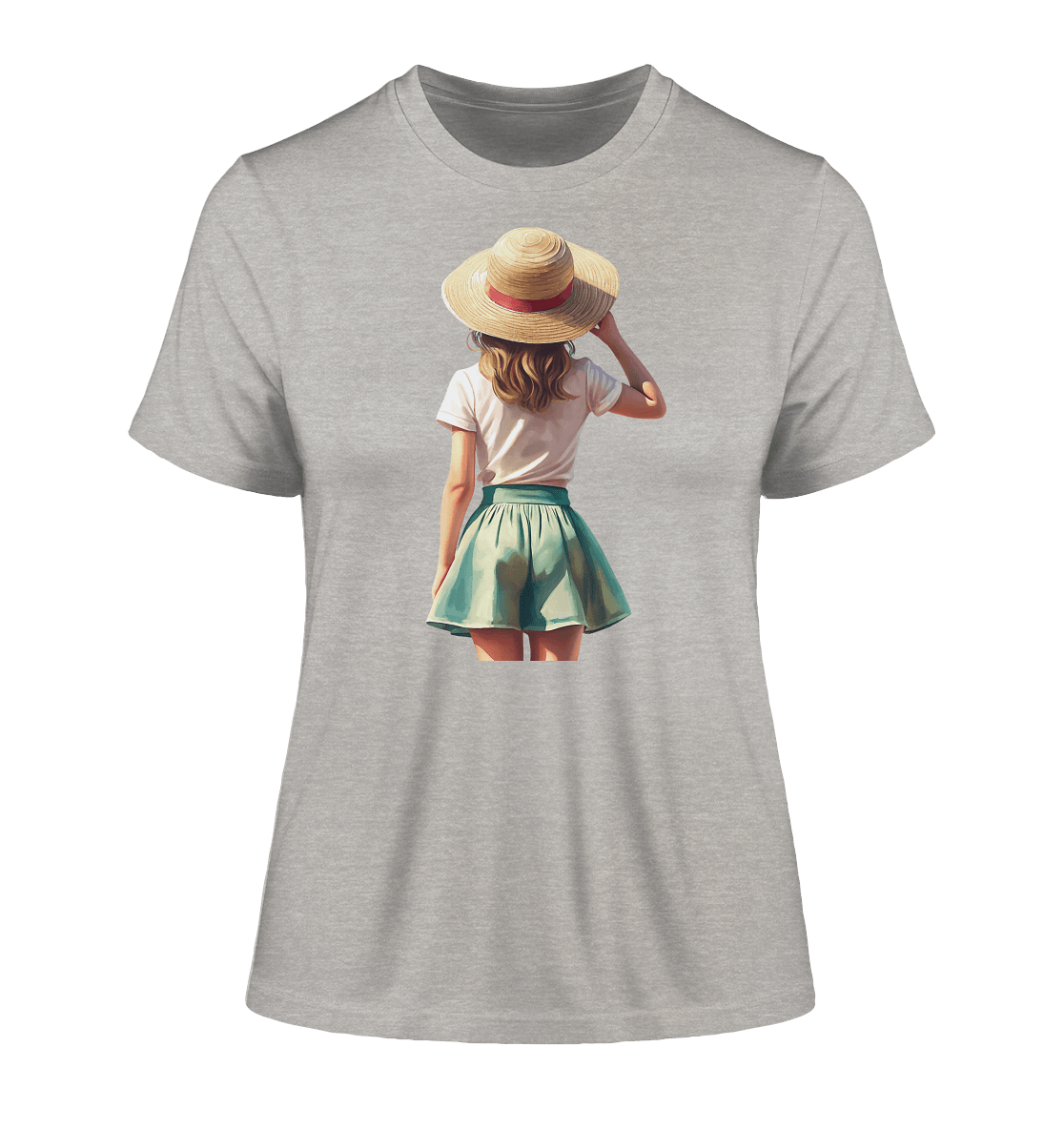 Summer Girl - Fitted Ladies Organic Shirt - ArtfulShenwyn