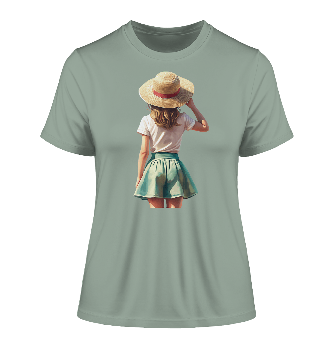 Summer Girl - Fitted Ladies Organic Shirt - ArtfulShenwyn