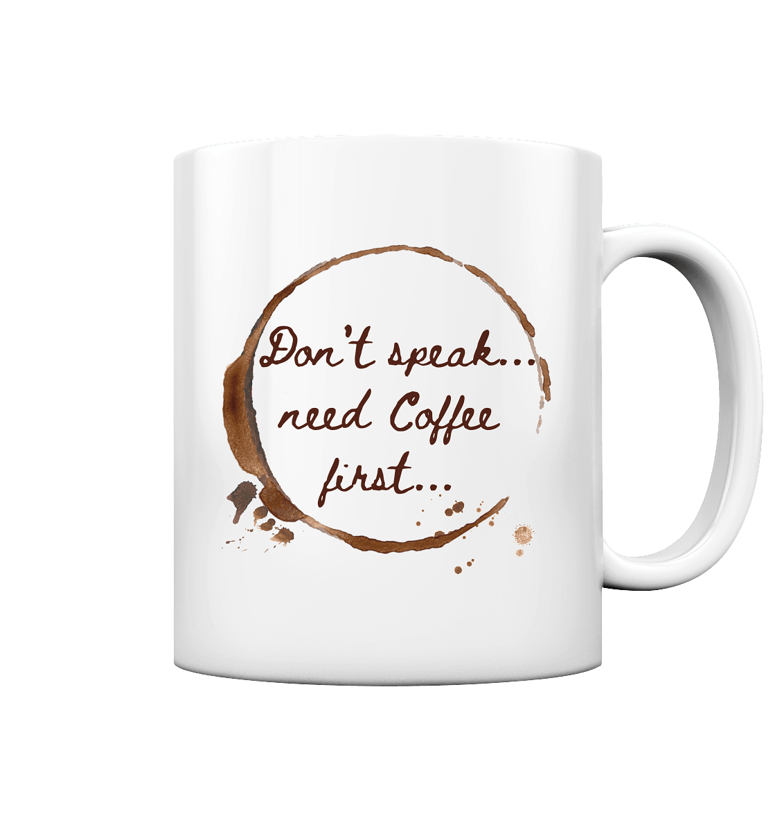 weiße Tasse mit Kaffee- Statement - ArtfulShenwyn