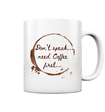 weiße Tasse mit Kaffee- Statement - ArtfulShenwyn