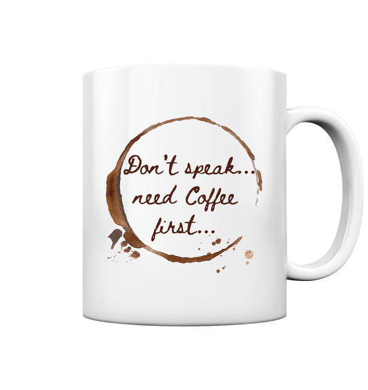 weiße Tasse mit Kaffee- Statement - ArtfulShenwyn