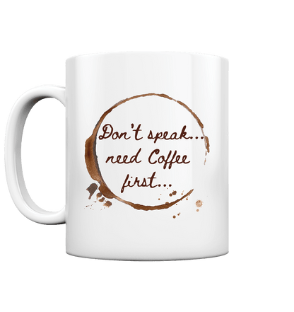 weiße Tasse mit Kaffee- Statement - ArtfulShenwyn