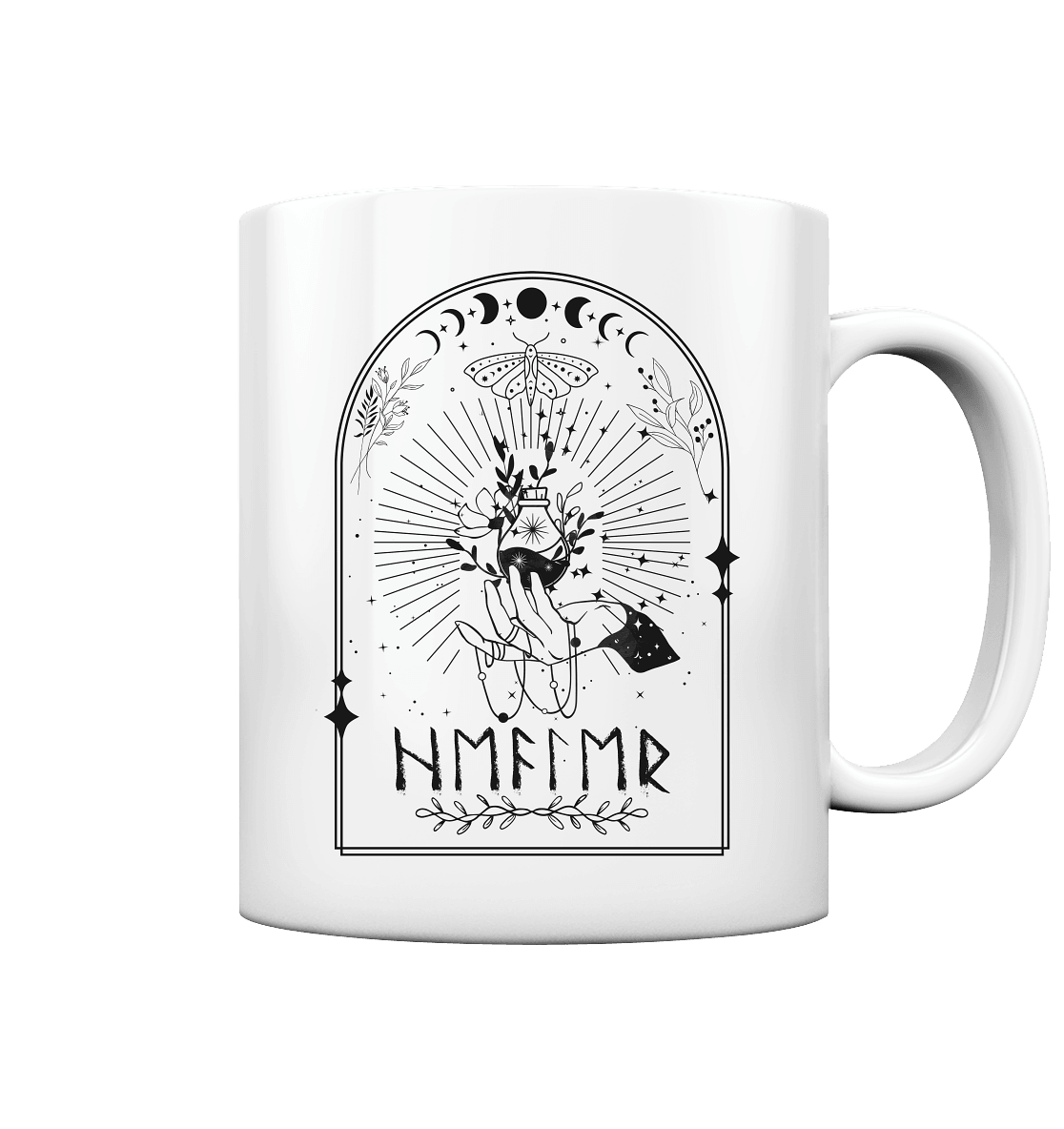 weiße Tasse - Runic Healer Potion - ArtfulShenwyn