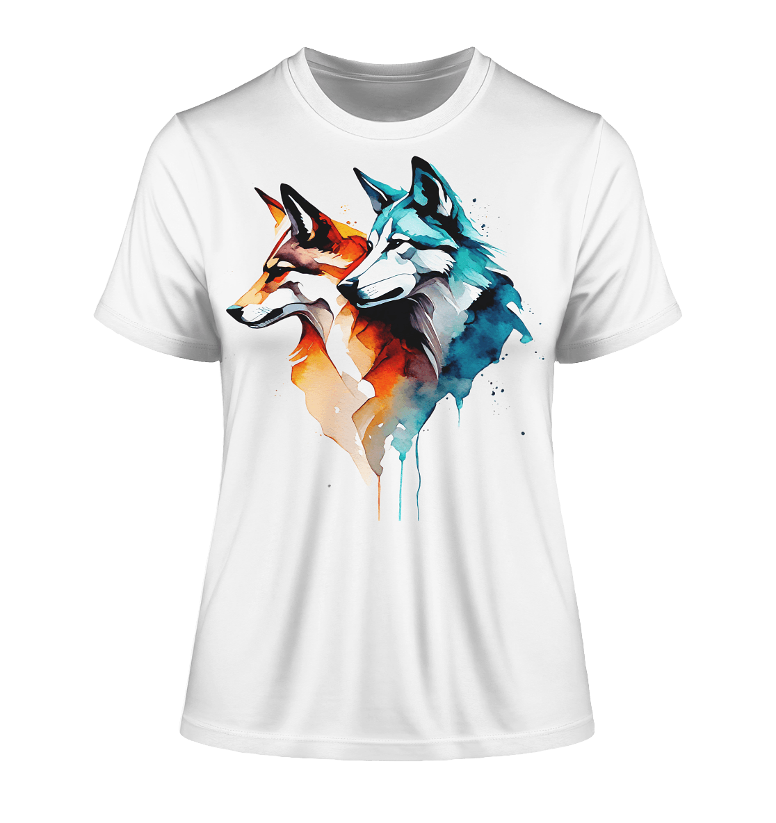 Wölfe - Fitted Ladies Organic Shirt - ArtfulShenwyn