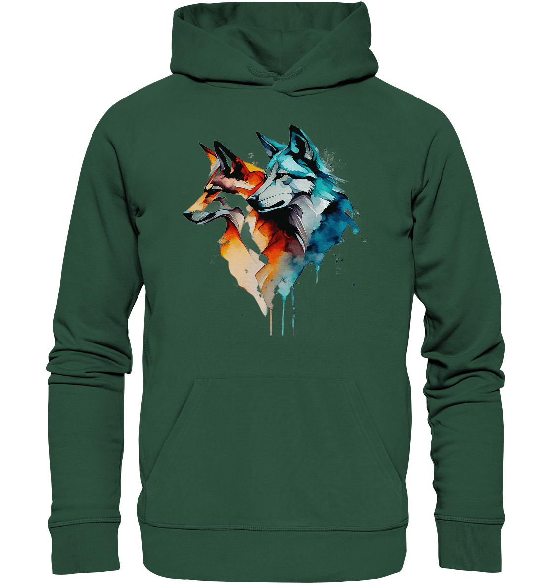 Wölfe - Organic Basic Hoodie - ArtfulShenwyn