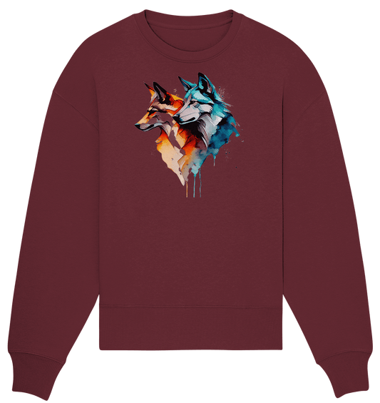 Wölfe - Organic Oversize Sweatshirt - ArtfulShenwyn