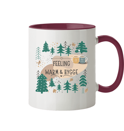 Zweifarbige Tasse mit Waldmotiv Hygge - ArtfulShenwyn